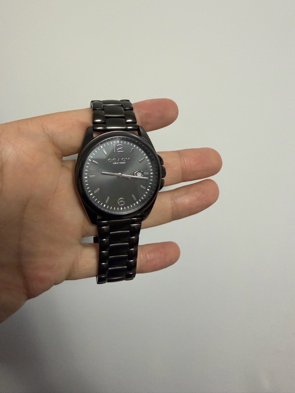 Coach Men's Black Stainless Steel Bracelet Watch